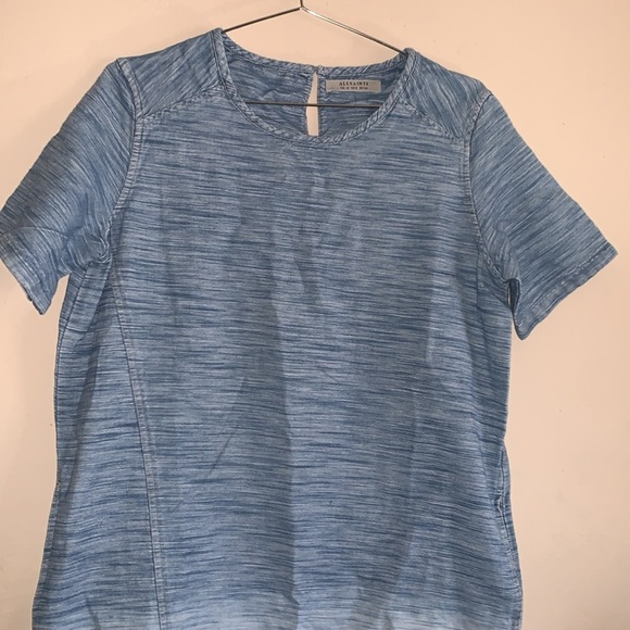 ALLSAINTS Jina Ombre shift Dress Short Sleeve Size 8 - Picture 3 of 9